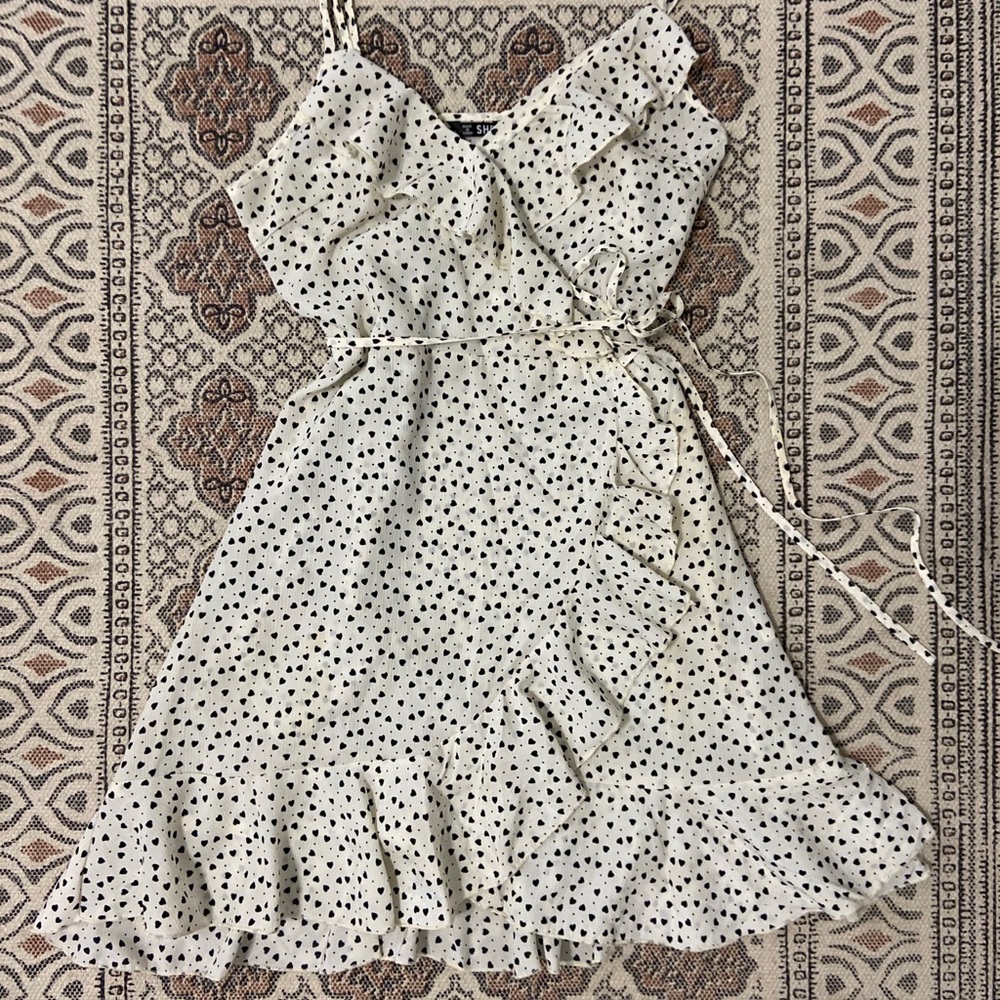 Wrap dress with ruffle detail